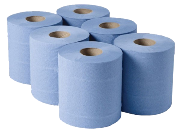 2ply Blue Centrefeed Roll (6 x 150m) 