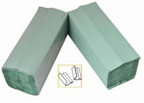 1ply Green C-Fold Towels