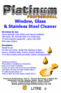 Window Glass & Stainless Steel Cleaner