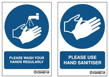 Please Wash/Sanitise Your hands Vinyl A4 Wall sticker